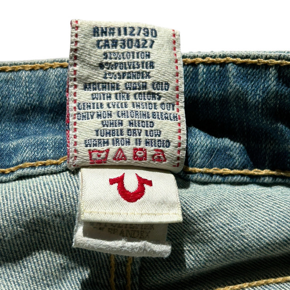 True Religion Trisha Bootcut Jeans Womens 26 Blue Low Rise Y2k Western Grunge - Picture 16 of 16